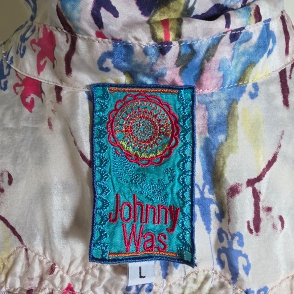 Johnny Was Silk Button Blouse - Picture 11 of 14